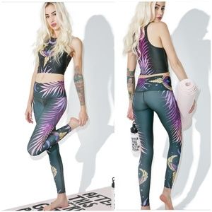 nwot! teeki Phoenix Rising Hot Pant Yoga Leggings